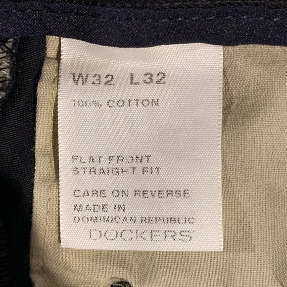 Men’s black Dockers D2 flat front straight fit black pants 32x32 nearly new! - Picture 5 of 7